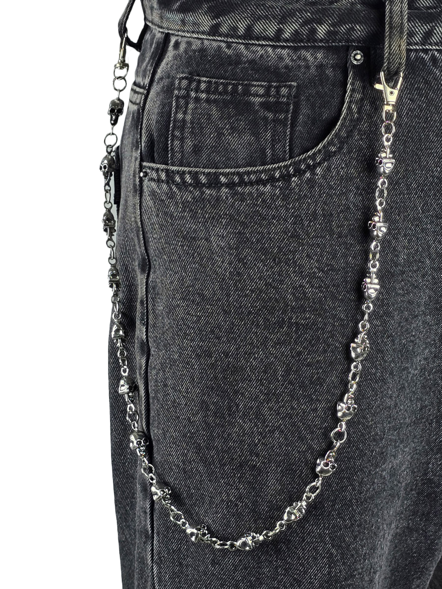 Цепь декоративная тройная Черепа - фото 1 - rockbunker.ru