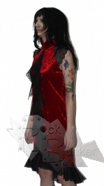 Платье из красного бархата - фото 1 - rockbunker.ru