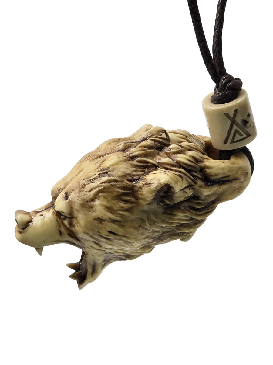 Кулон Голова Медведя - фото 2 - rockbunker.ru