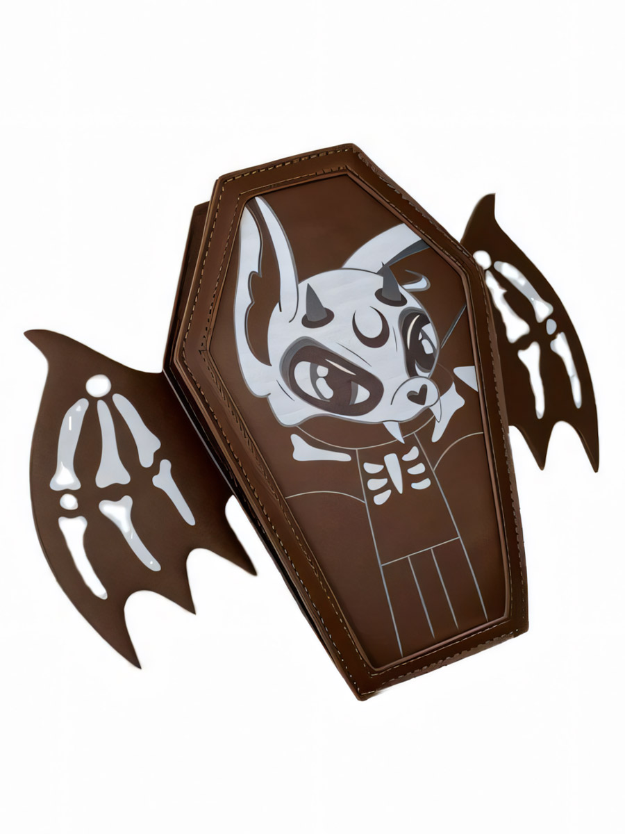 Сумка - Гробик Летучая Мышь коричневая - фото 1 - rockbunker.ru