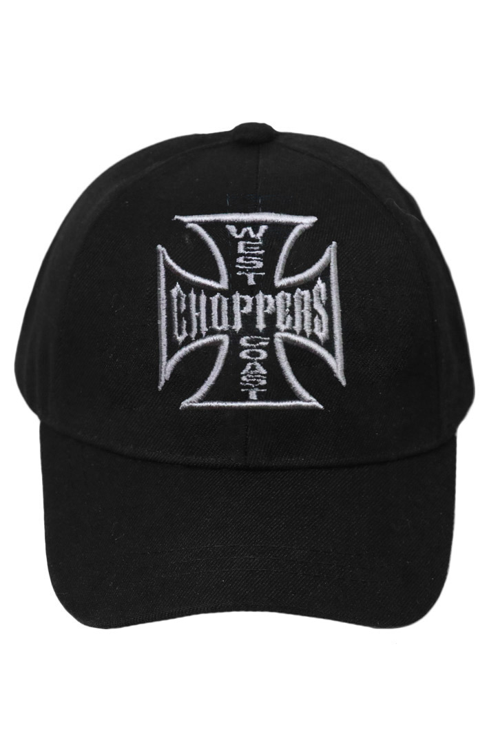 Бейсболка West Coast Choppers с 3D вышивкой серая - фото 2 - rockbunker.ru