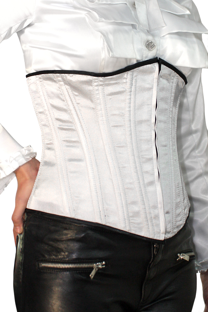 Корсаж двусторонний S-8 черный-белый - фото 6 - rockbunker.ru