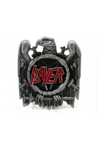 Пряжка Slayer серая - фото 1 - rockbunker.ru
