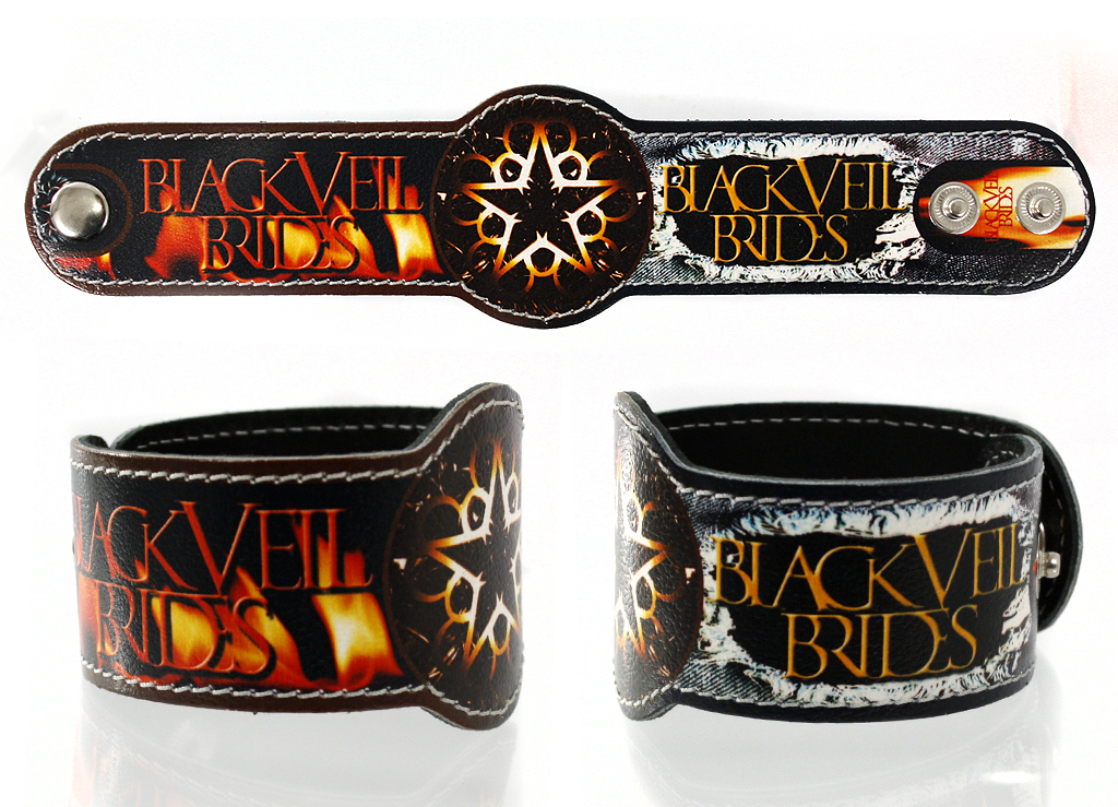 Фан-браслет кожаный RockMerch Black Veil Brides - фото 1 - rockbunker.ru