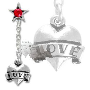 Серьга Alchemy Gothic ULFE7 Love Dangler - фото 1 - rockbunker.ru