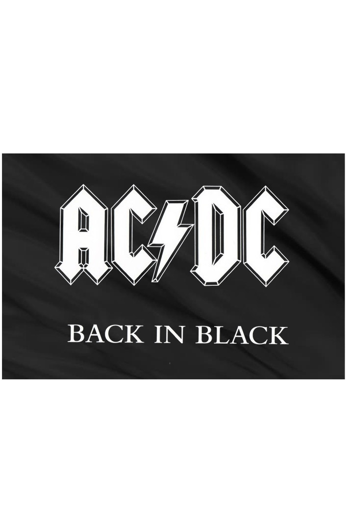 Флаг AC DC Back in Black - фото 2 - rockbunker.ru