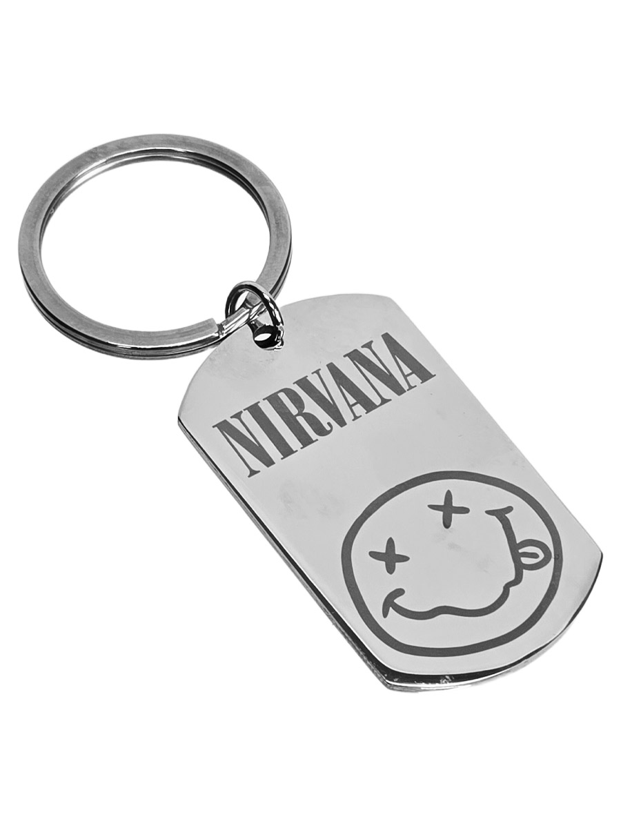 Брелок-жетон RockMerch с гравировкой Nirvana - фото 1 - rockbunker.ru