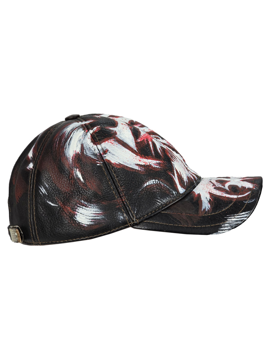 Кепка кастомная кожаная Blood - фото 2 - rockbunker.ru