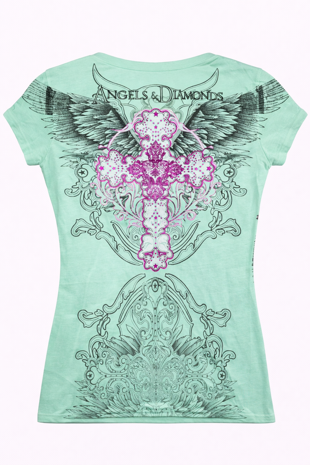 Футболка женская Xzavier AD263MBL-SE Throne Cross - фото 2 - rockbunker.ru