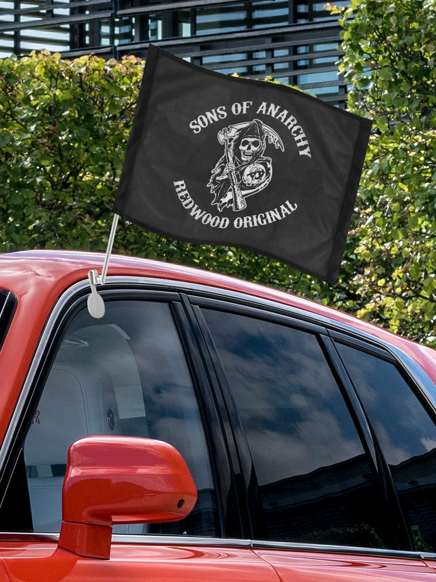 Флаг автомобильный Sons of Anarchy - фото 3 - rockbunker.ru