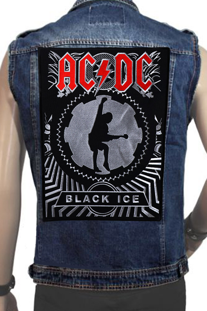 Нашивка с вышивкой AC DC - фото 2 - rockbunker.ru