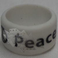 Кольцо Peace белое - фото 1 - rockbunker.ru