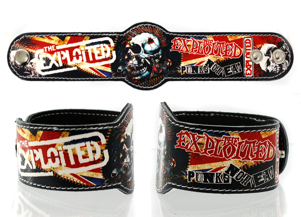 Фан-браслет кожаный RockMerch The Exploited - фото 1 - rockbunker.ru