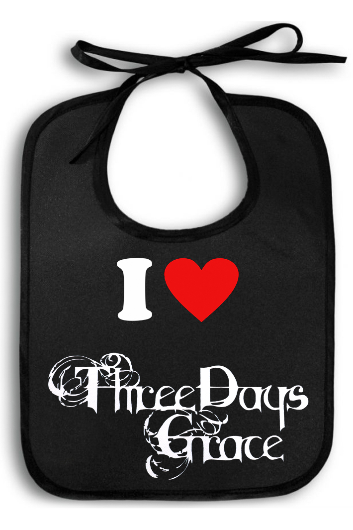Слюнявчик I Love Three Days Grace - фото 1 - rockbunker.ru