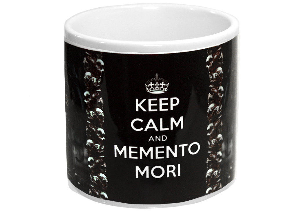 Чашка кофейная RockMerch Keep calm and Momento Mori - фото 2 - rockbunker.ru
