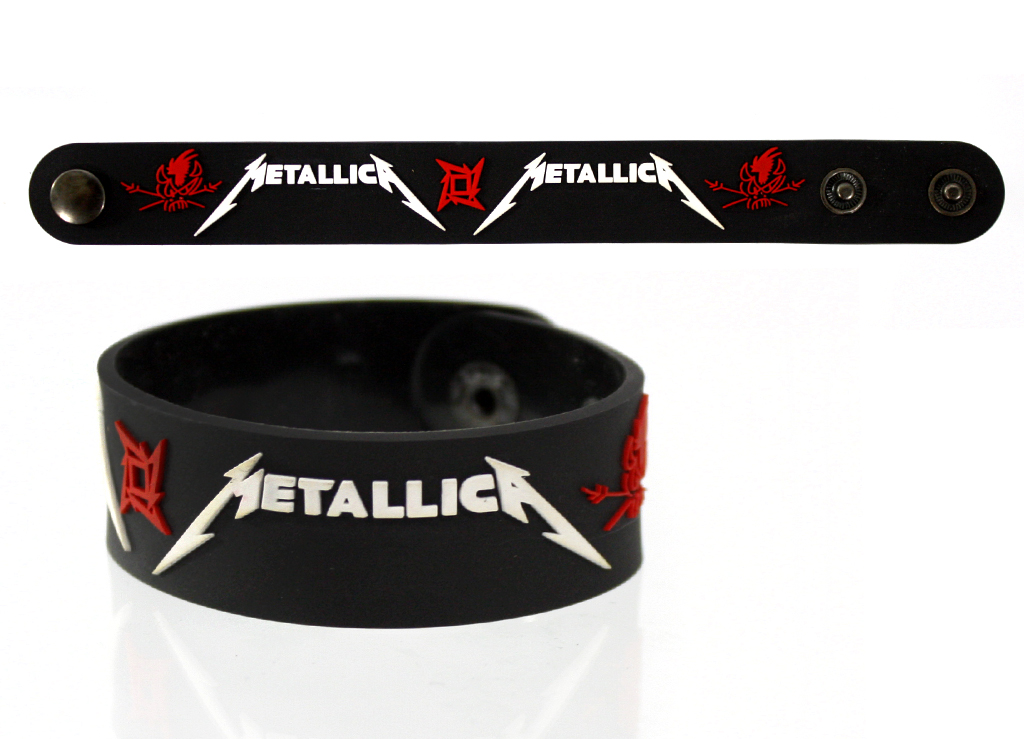 Браслет Metallica резиновый - фото 1 - rockbunker.ru