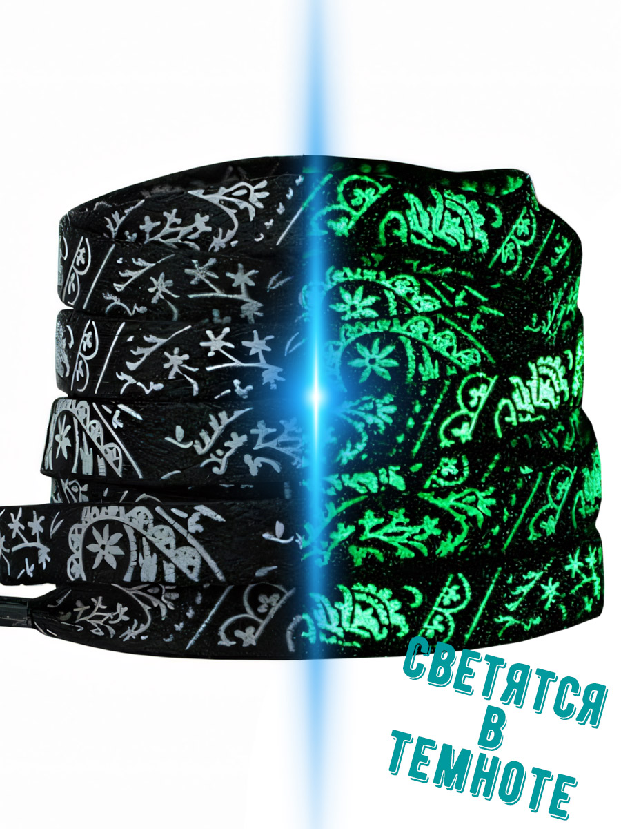 Шнурки 120 см. Светятся в Темноте - фото 1 - rockbunker.ru