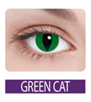 Линза Adria Crazy Green Cat зеленая кошка - фото 1 - rockbunker.ru