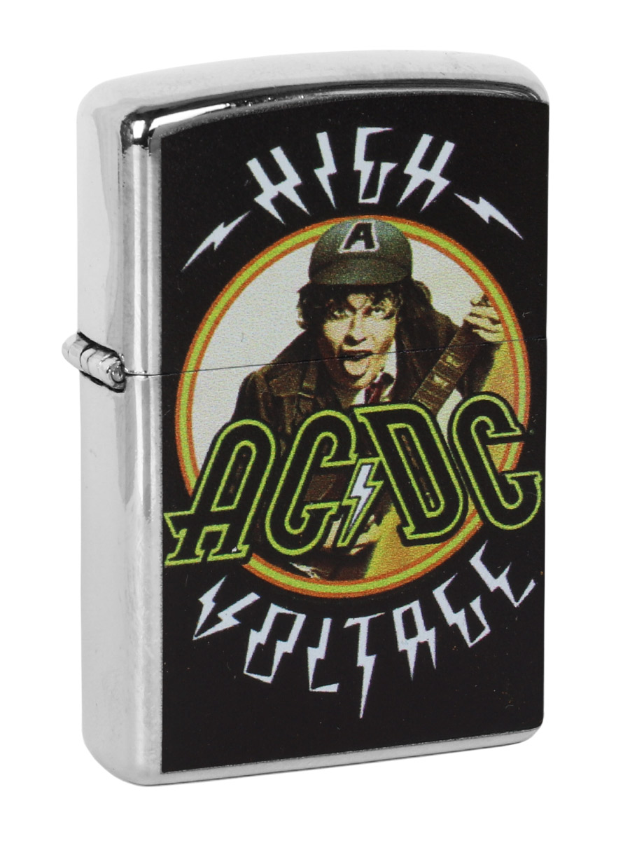 Зажигалка RockMerch с принтом AC DC High Voltage - фото 1 - rockbunker.ru