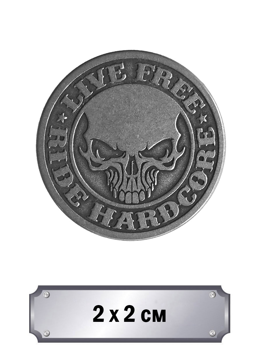 Значок с тиснением Harley Davidson - фото 1 - rockbunker.ru