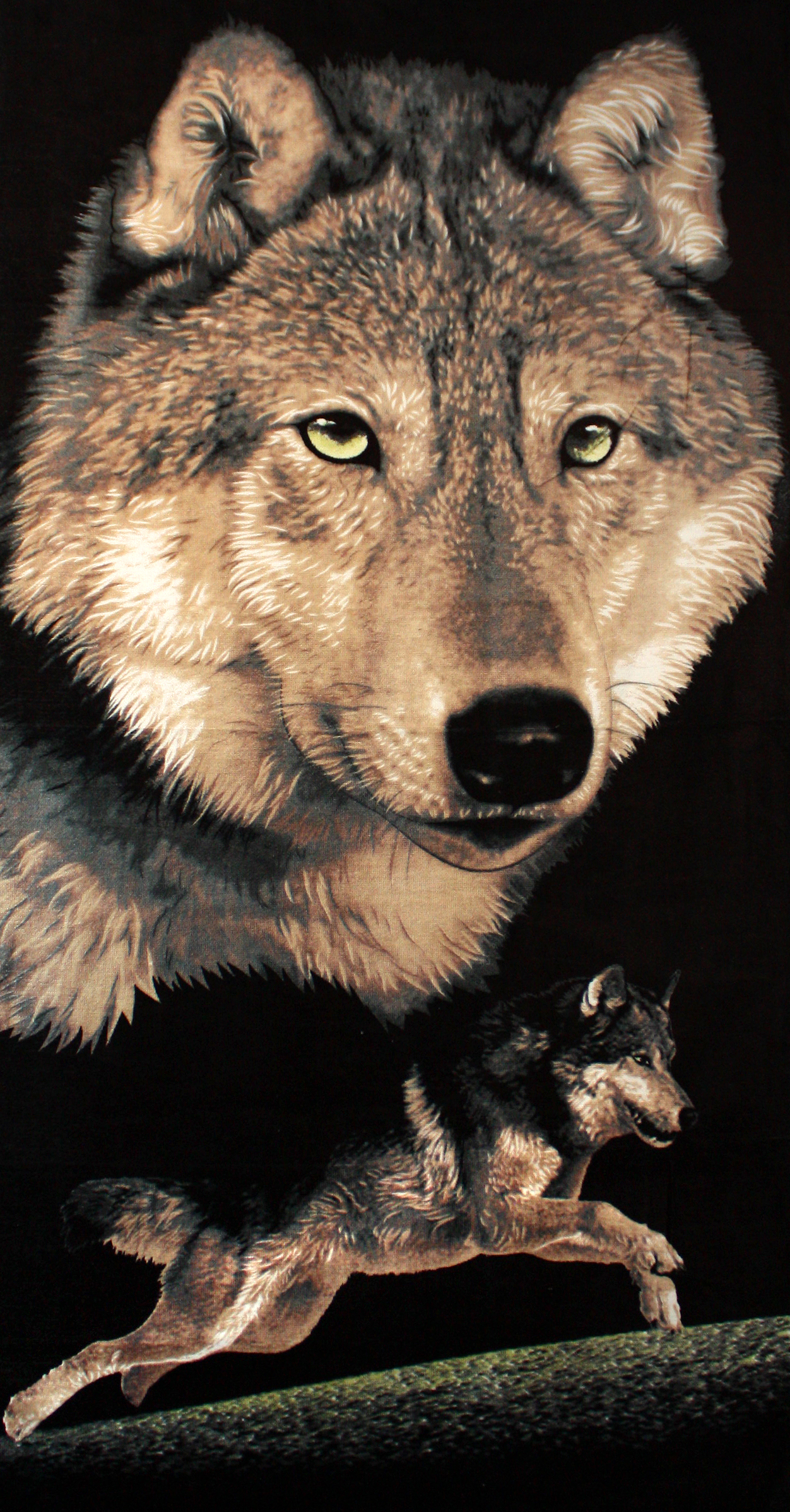 Полотенце волки - фото 1 - rockbunker.ru