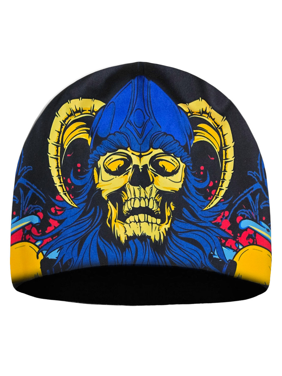 Шапка двухсторонняя Череп - фото 2 - rockbunker.ru