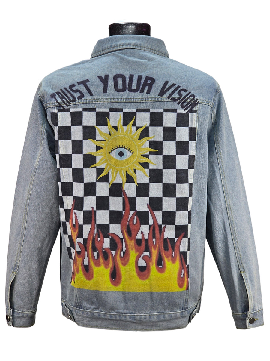 Куртка джинсовая голубая Trust Your Vision - фото 2 - rockbunker.ru