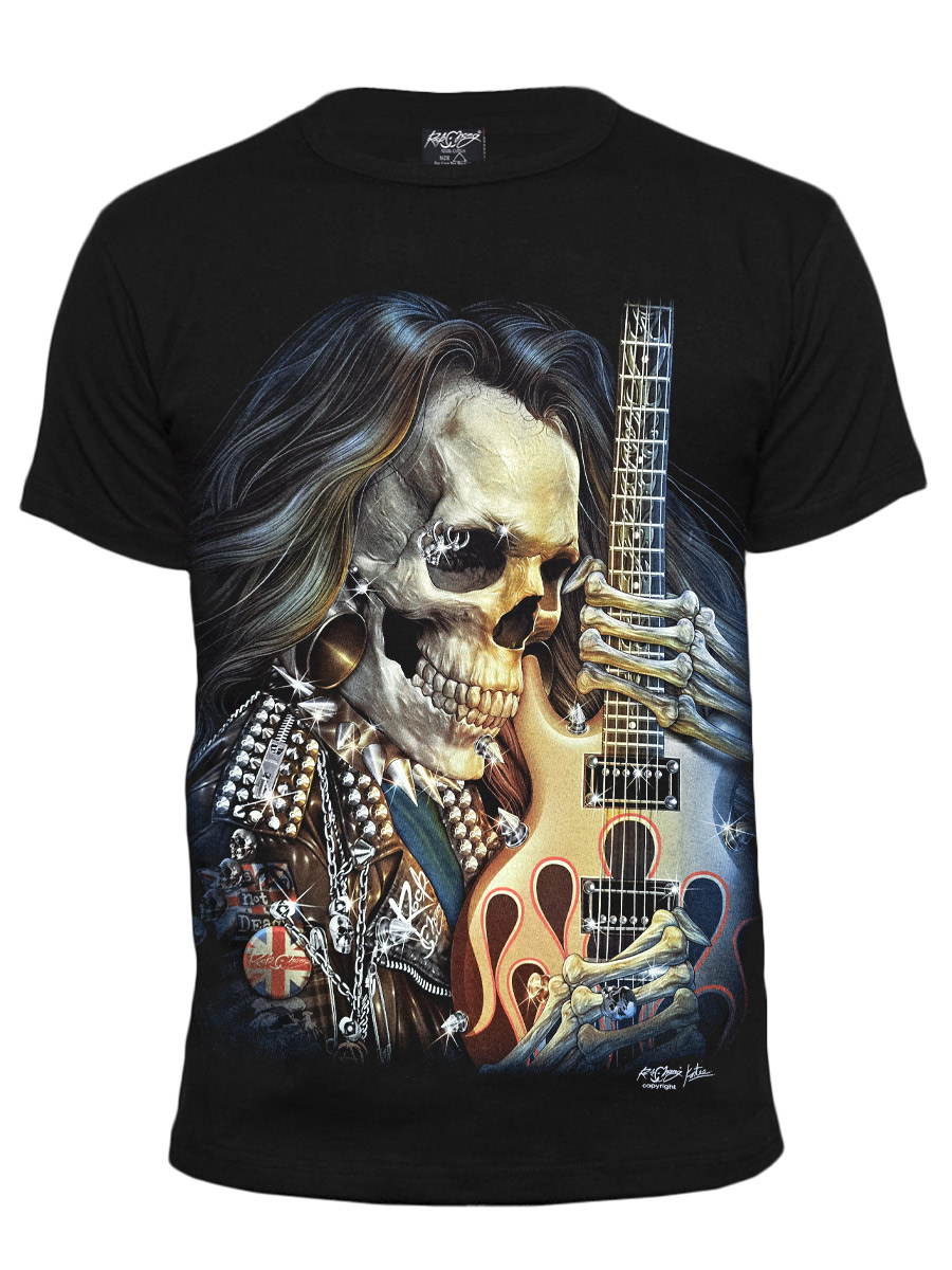 Футболка Rock Chang Череп С Гитарой - фото 1 - rockbunker.ru
