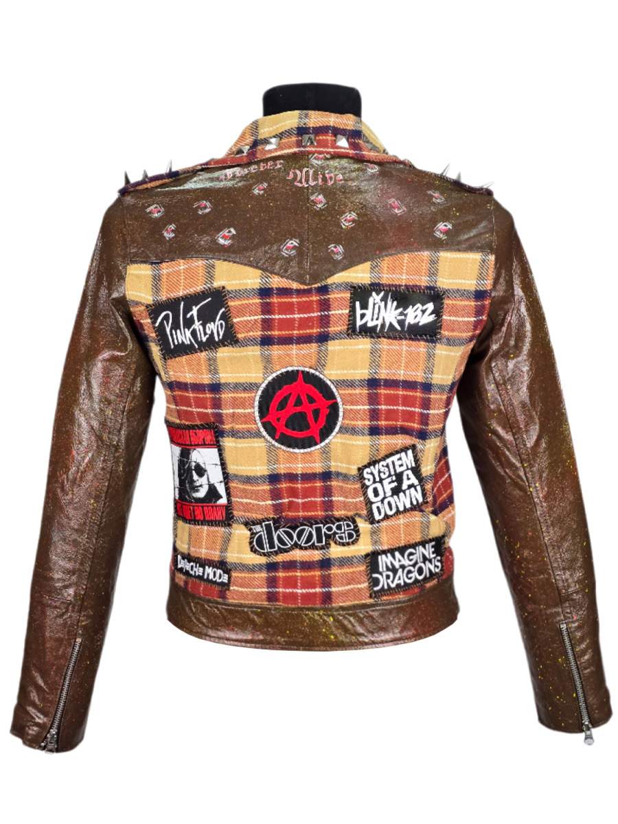 Куртка клетчатая кастомная Rock - фото 2 - rockbunker.ru