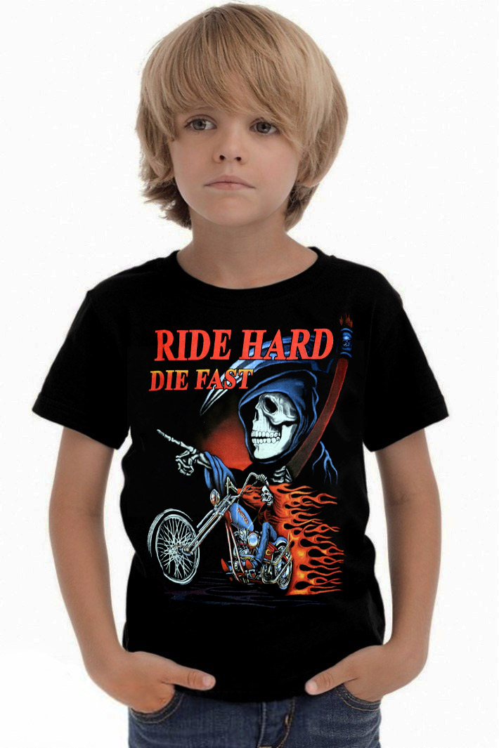 Футболка детская Ride Hard Die Fast - фото 1 - rockbunker.ru