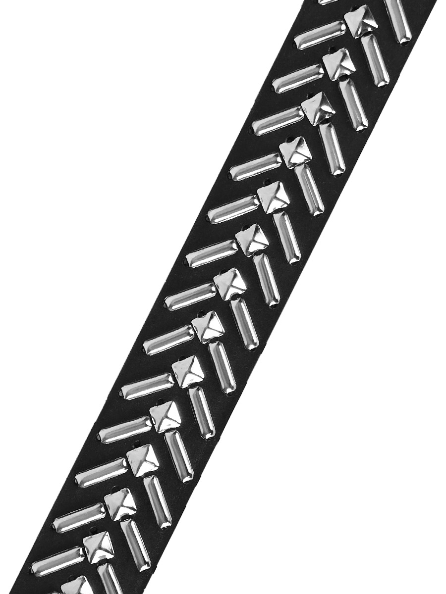 Ремень кожаный Пирамидка Ёлочка - фото 2 - rockbunker.ru