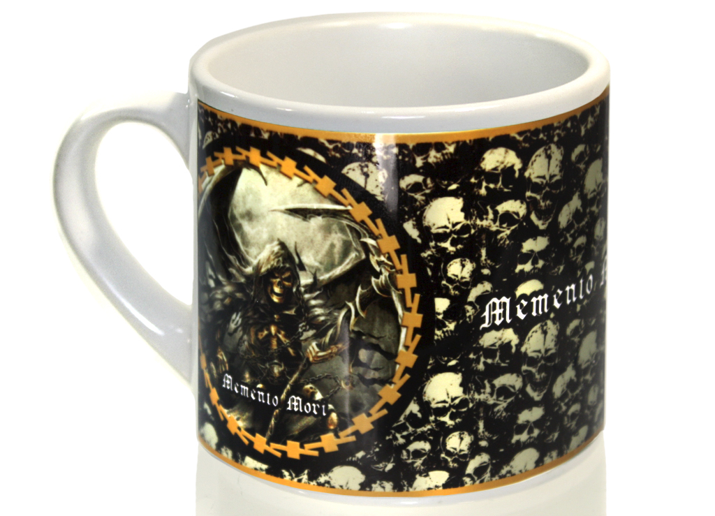 Чашка кофейная RockMerch Memento Mori - фото 1 - rockbunker.ru