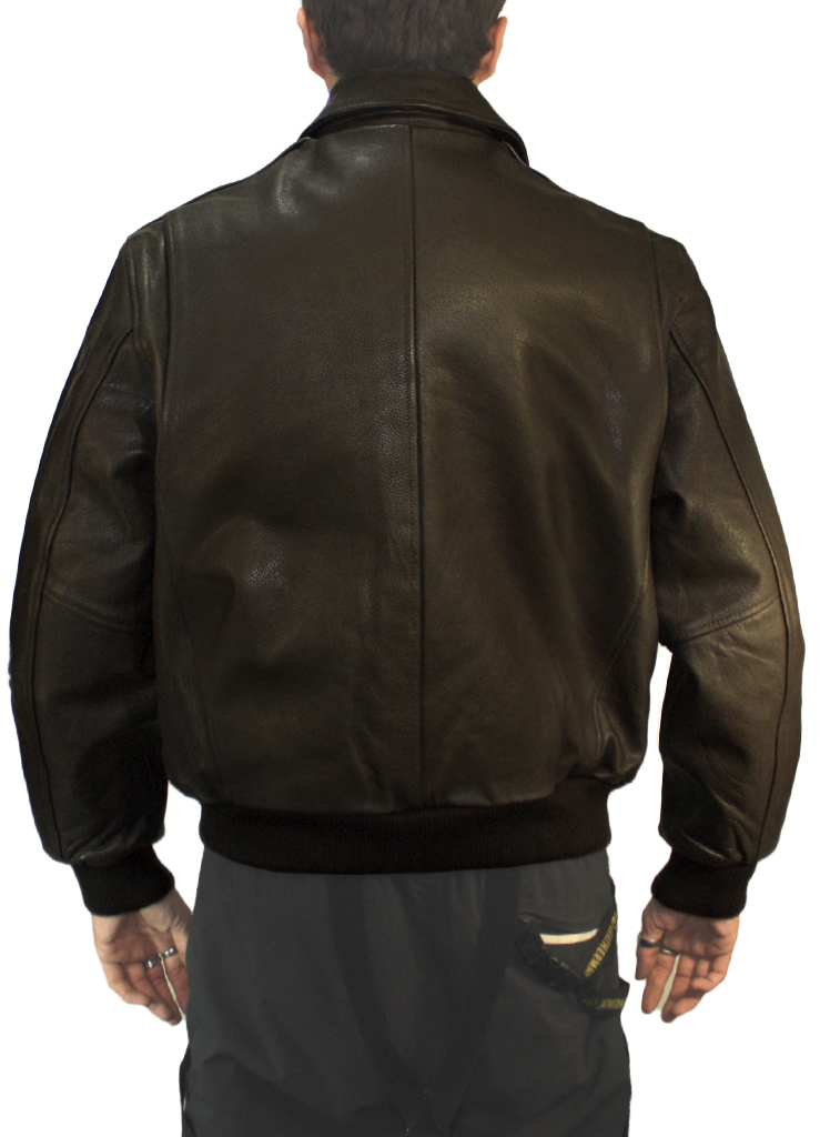 Куртка кожаная мужская First M-360 коричневая - фото 4 - rockbunker.ru