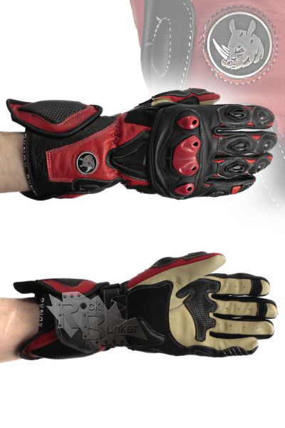 Мотоперчатки кожаные Rynox с защитой - фото 1 - rockbunker.ru