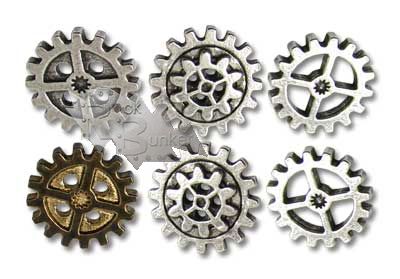 Пуговицы Alchemy Gothic S11 Gearwheel Buttons Small - фото 1 - rockbunker.ru