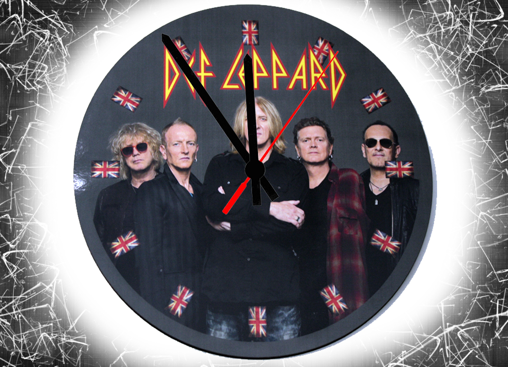 Часы настенные RockMerch Def Leppard - фото 1 - rockbunker.ru
