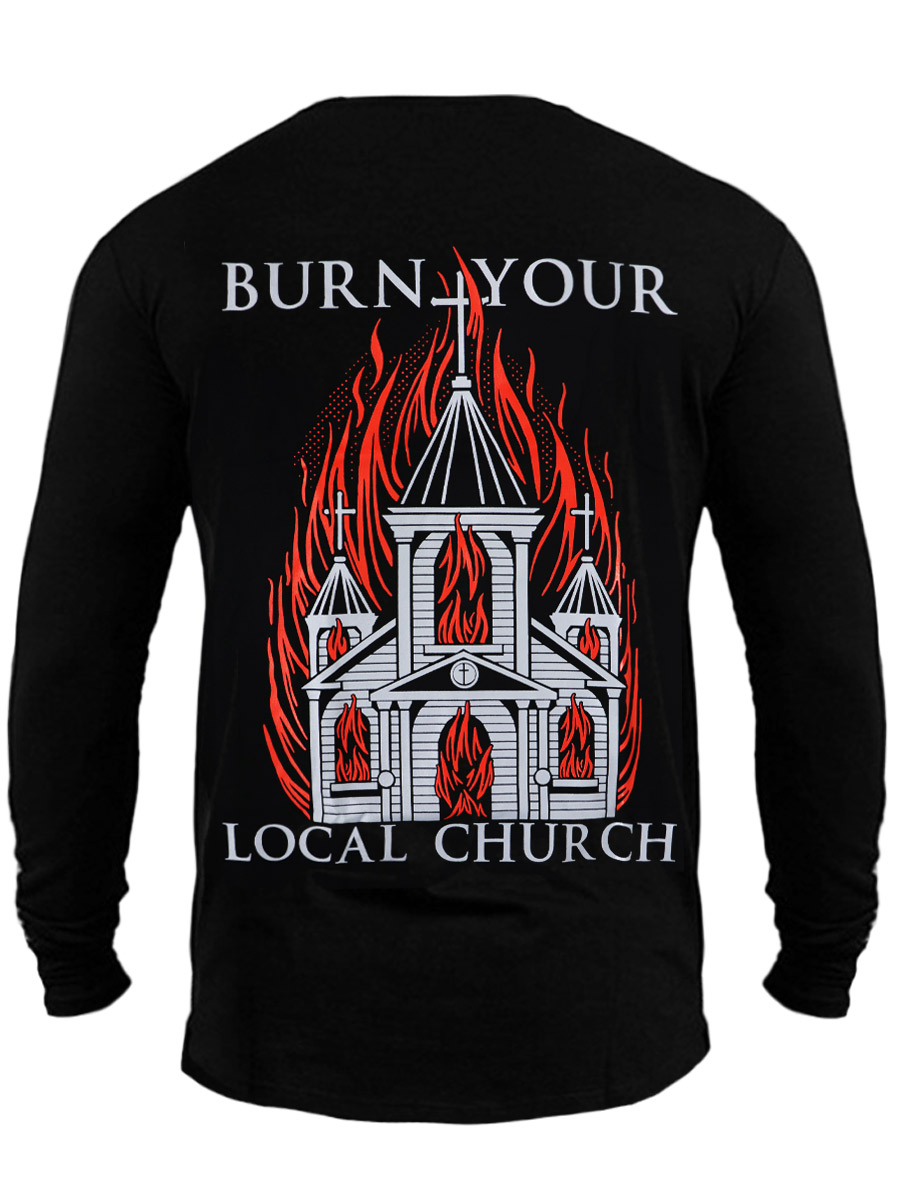 Лонгслив Burn Your Local Church - фото 2 - rockbunker.ru