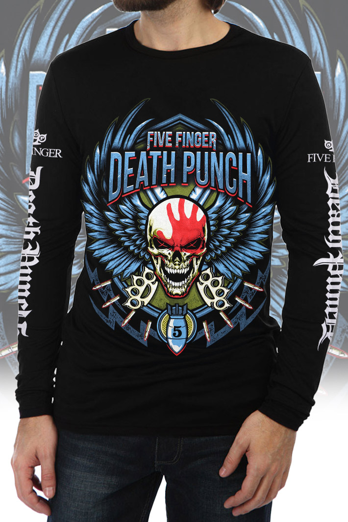 Лонгслив Hot Rock Five Finger Death Punch - фото 1 - rockbunker.ru