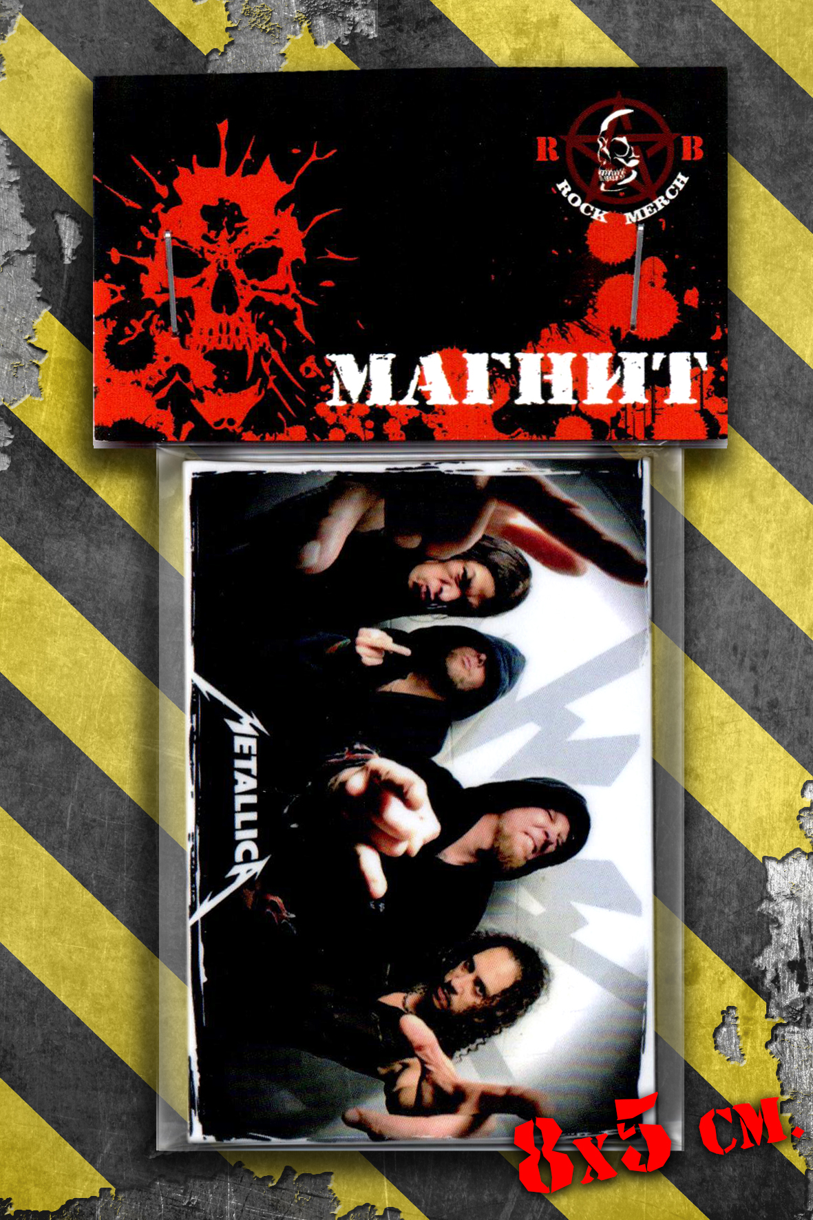 Магнит RockMerch Metallica - фото 1 - rockbunker.ru