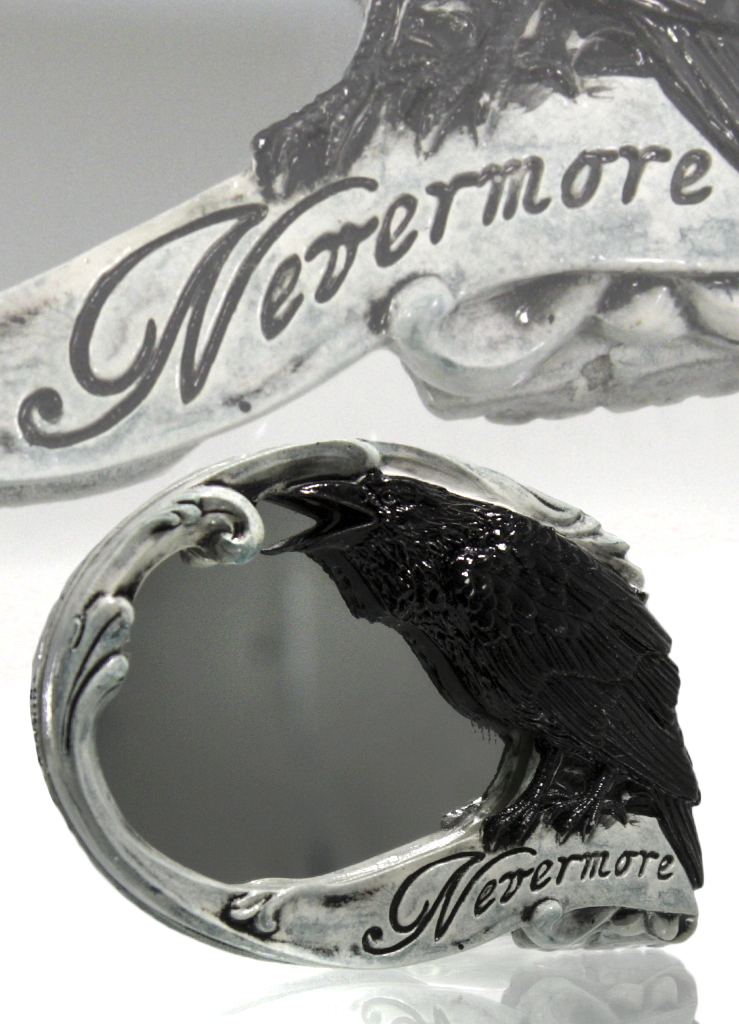 Зеркало карманное Alchemy Gothic V27 Nevermore - фото 1 - rockbunker.ru