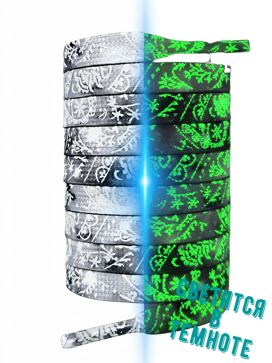 Шнурки 120 см. Светятся в Темноте - фото 1 - rockbunker.ru