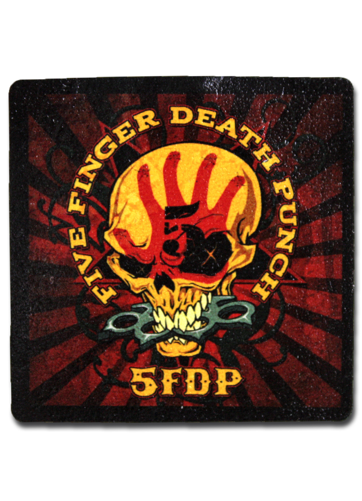 Кожаная нашивка Five Finger Death Punch - фото 1 - rockbunker.ru