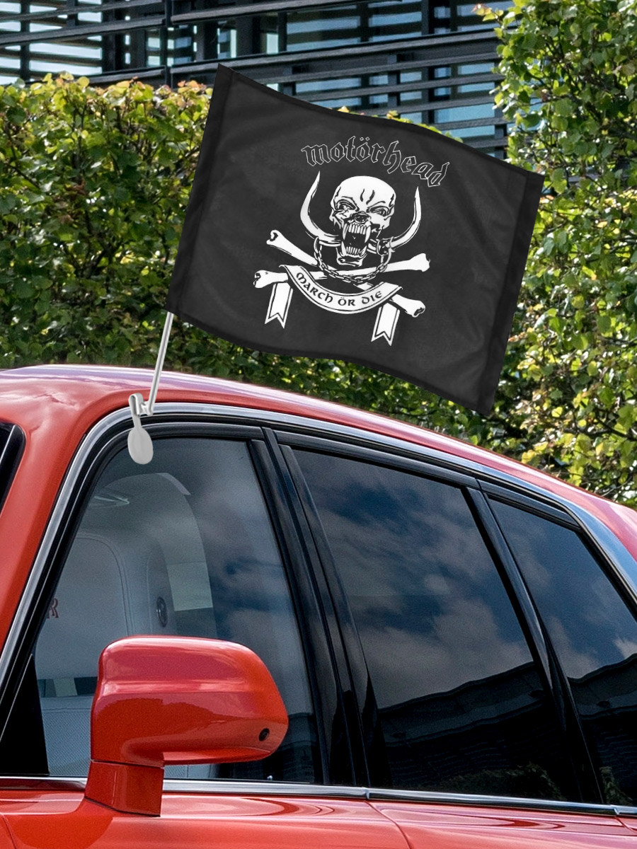 Флаг автомобильный Motorhead - фото 3 - rockbunker.ru