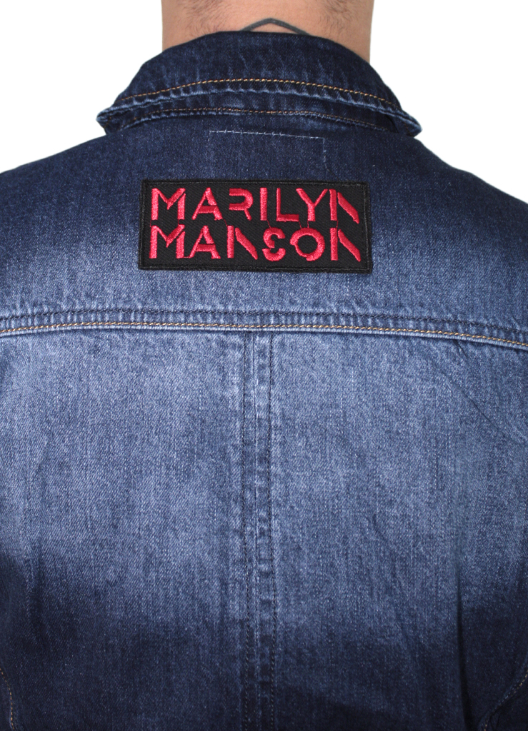 Куртка джинсовая с нашивками Manowar Accept Marilyn Manson - фото 5 - rockbunker.ru