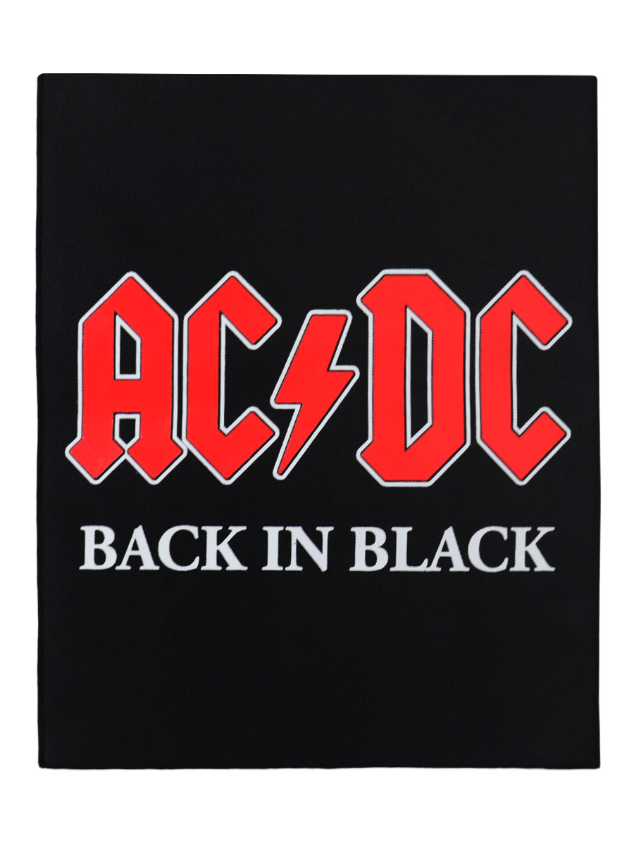 Нашивка AC DC Back In Black - фото 1 - rockbunker.ru