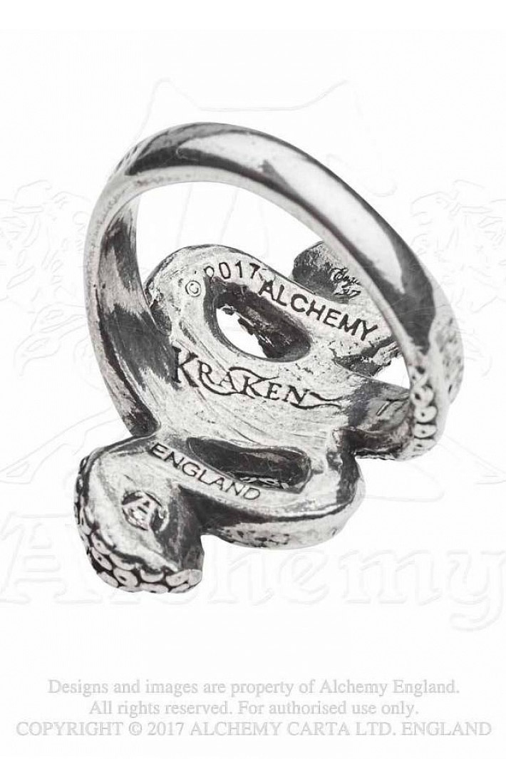 Кольцо Alchemy Gothic R221 Kraken - фото 3 - rockbunker.ru