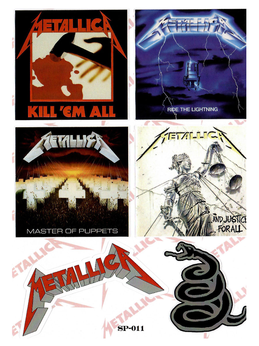 Набор стикеров Metallica - фото 2 - rockbunker.ru
