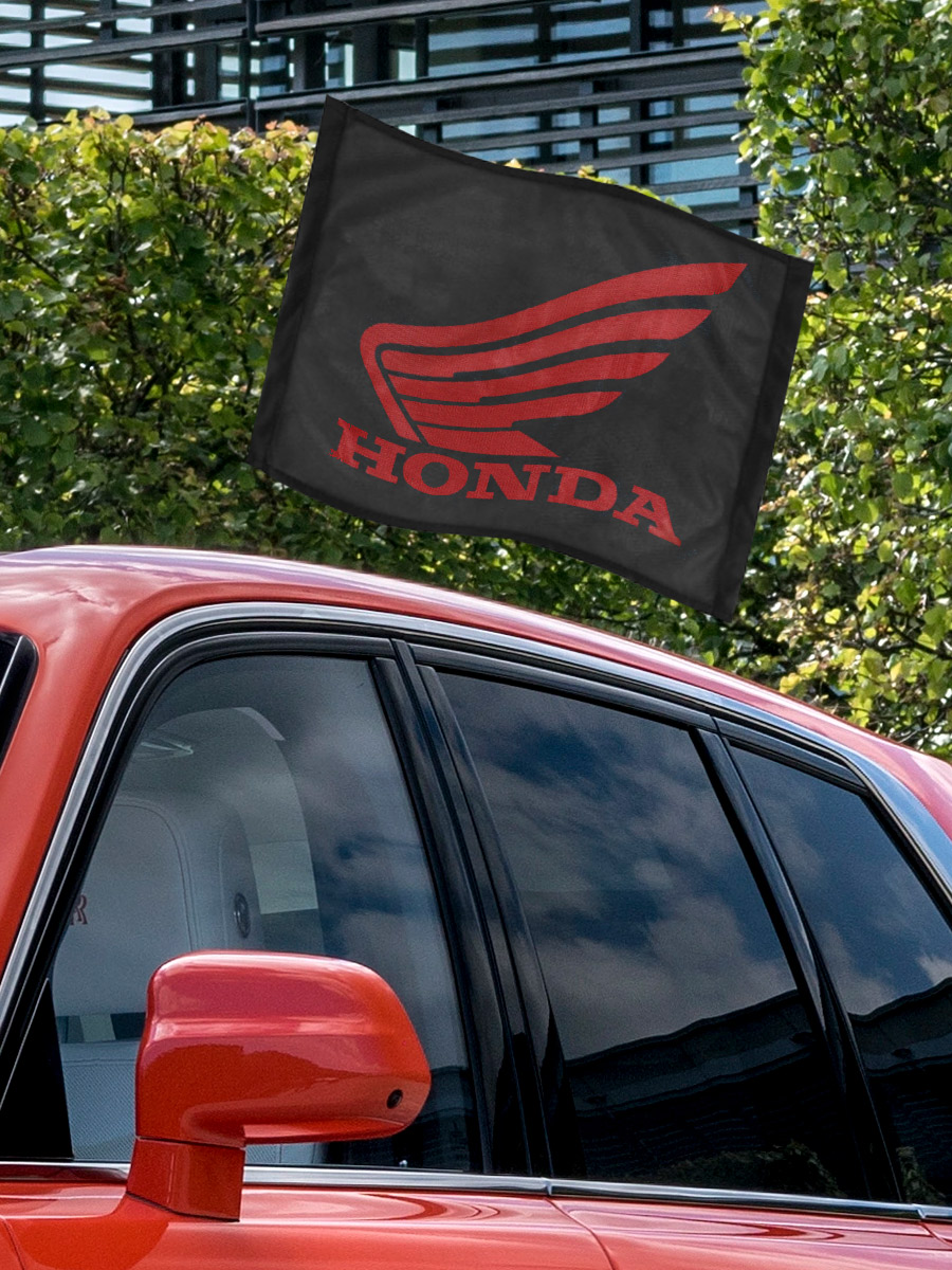 Флаг автомобильный Honda  - фото 3 - rockbunker.ru