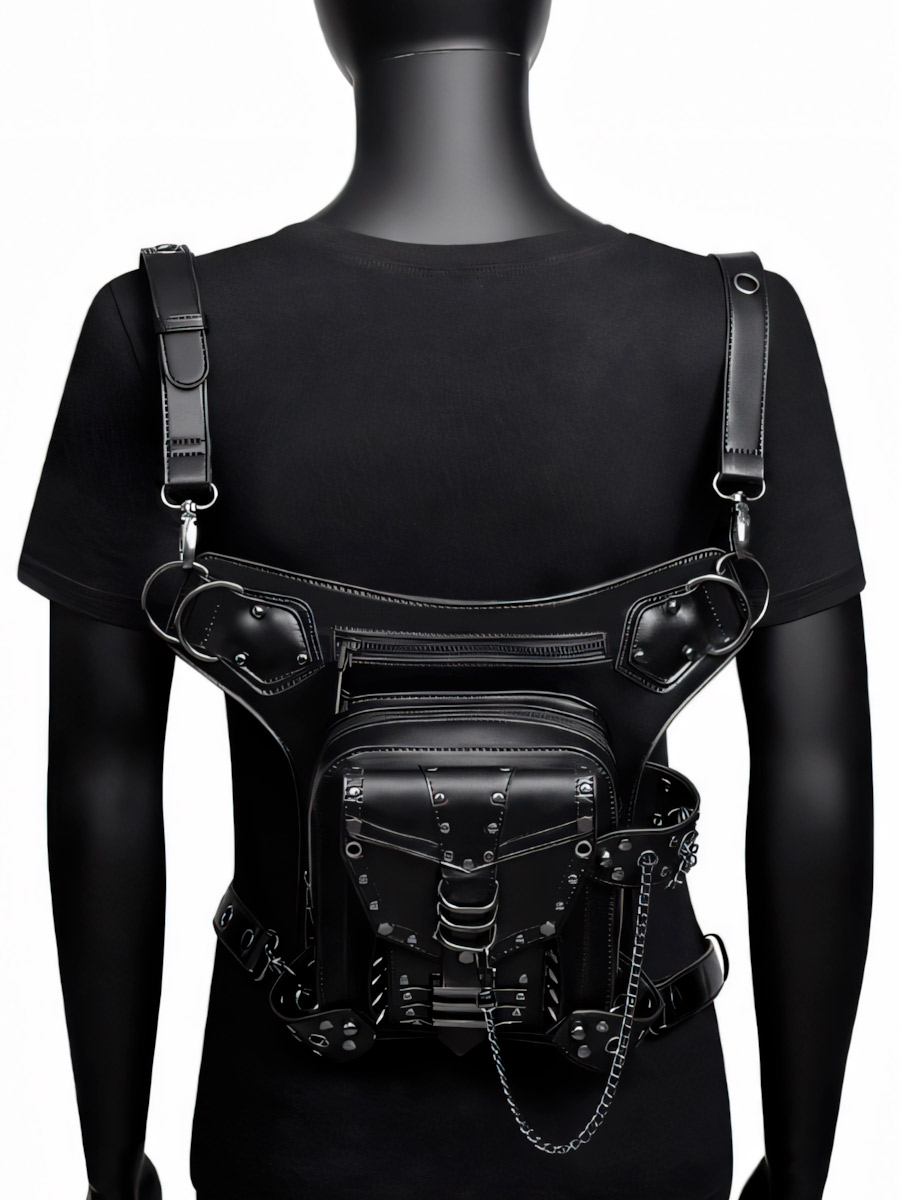 Сумка Стимпанк Универсальная Заклепки - фото 2 - rockbunker.ru