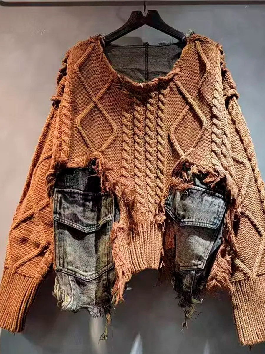 Свитер RockBunker  Oversize Оранжевый - фото 1 - rockbunker.ru